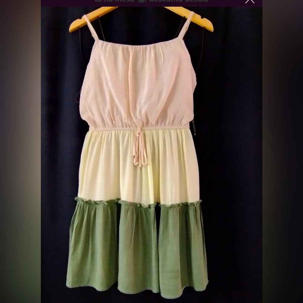 AUW Tiered Color Block Mini Dress